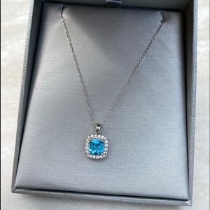 Sky Blue Topaz Pendant in Sterling Silver